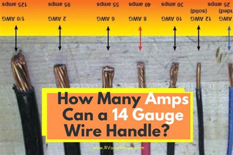How many amps can 14 gauge wire handle - What is 10/3 Romex Wire Used For; 14 Gauge Wire Amp Rating & Diameter: ... 10 gauge wire can handle 30 amps for 57 feet for 120 volts and 114 feet for 240 volts. It is for dry conditions installed wire and for copper wire. If the wire has a high size voltage will be increased affecting the device’s operating.